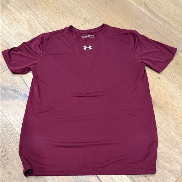 Under Armour Youth XL Burgundy Tee - Picture 3 of 3